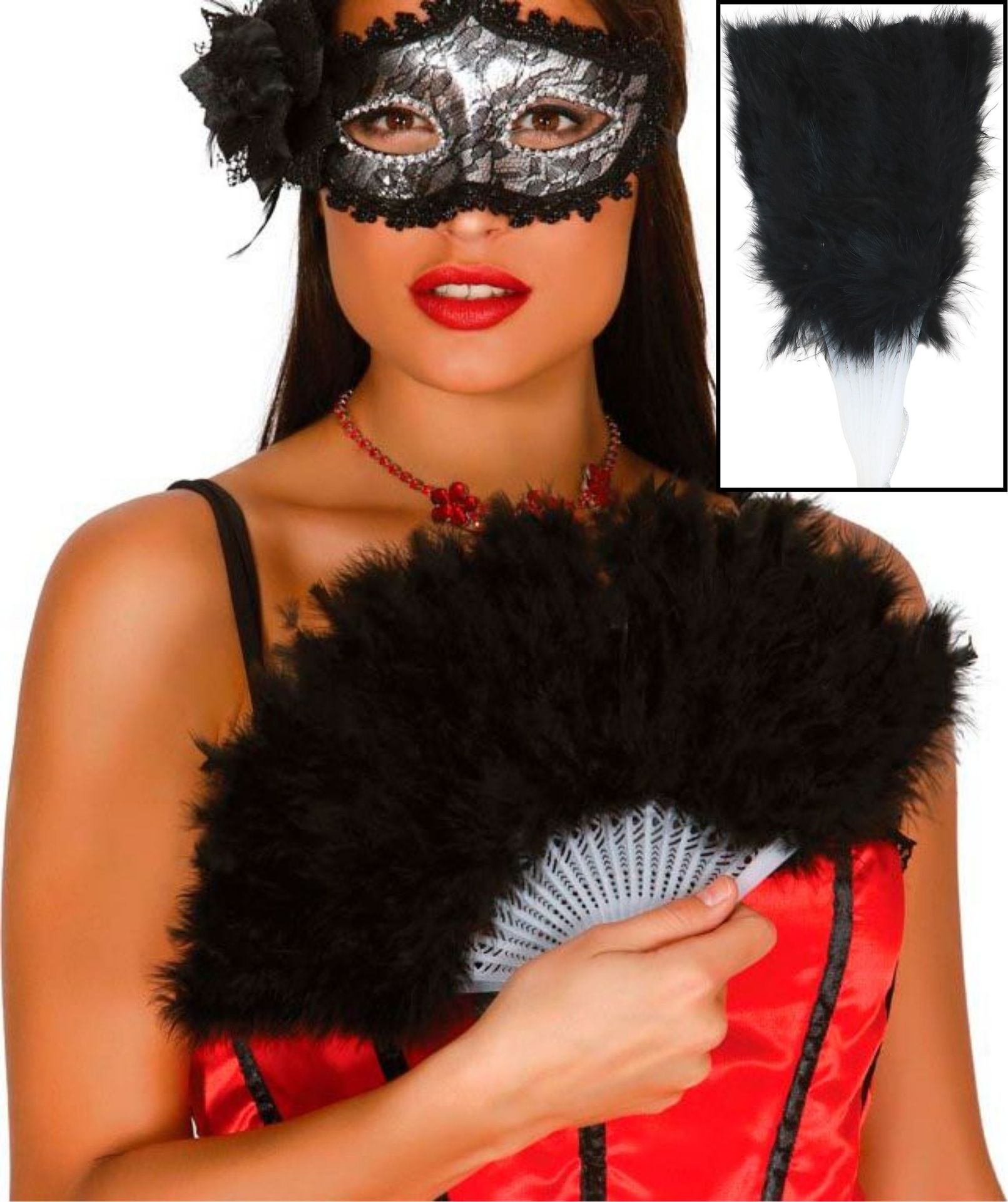 Waaier met Zwarte Veren