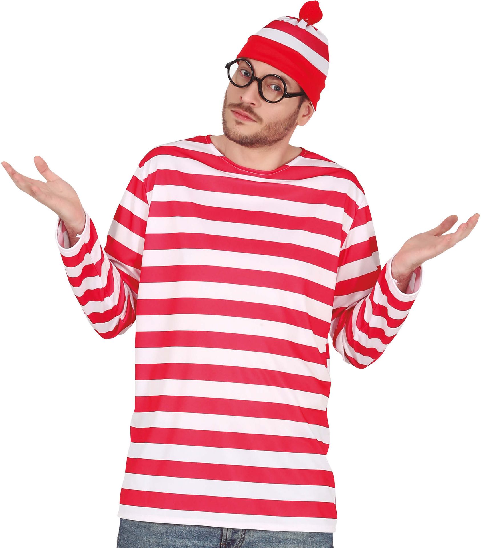 Waar Is Wally Outfit Bril Muts Shirt