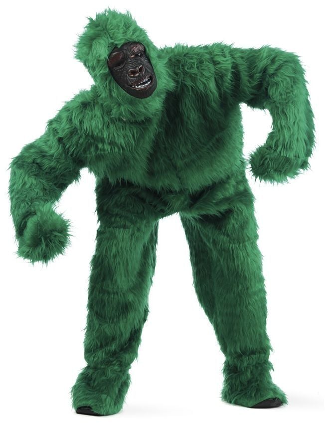 Warm groen gorilla kostuum