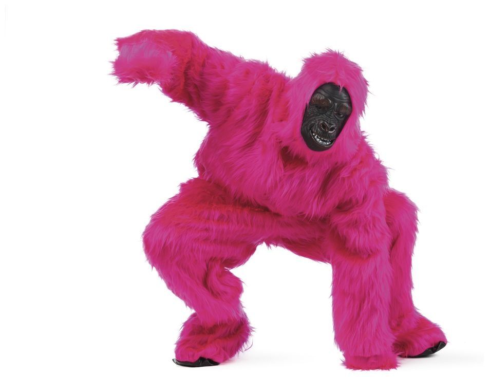 Warm roze gorilla kostuum