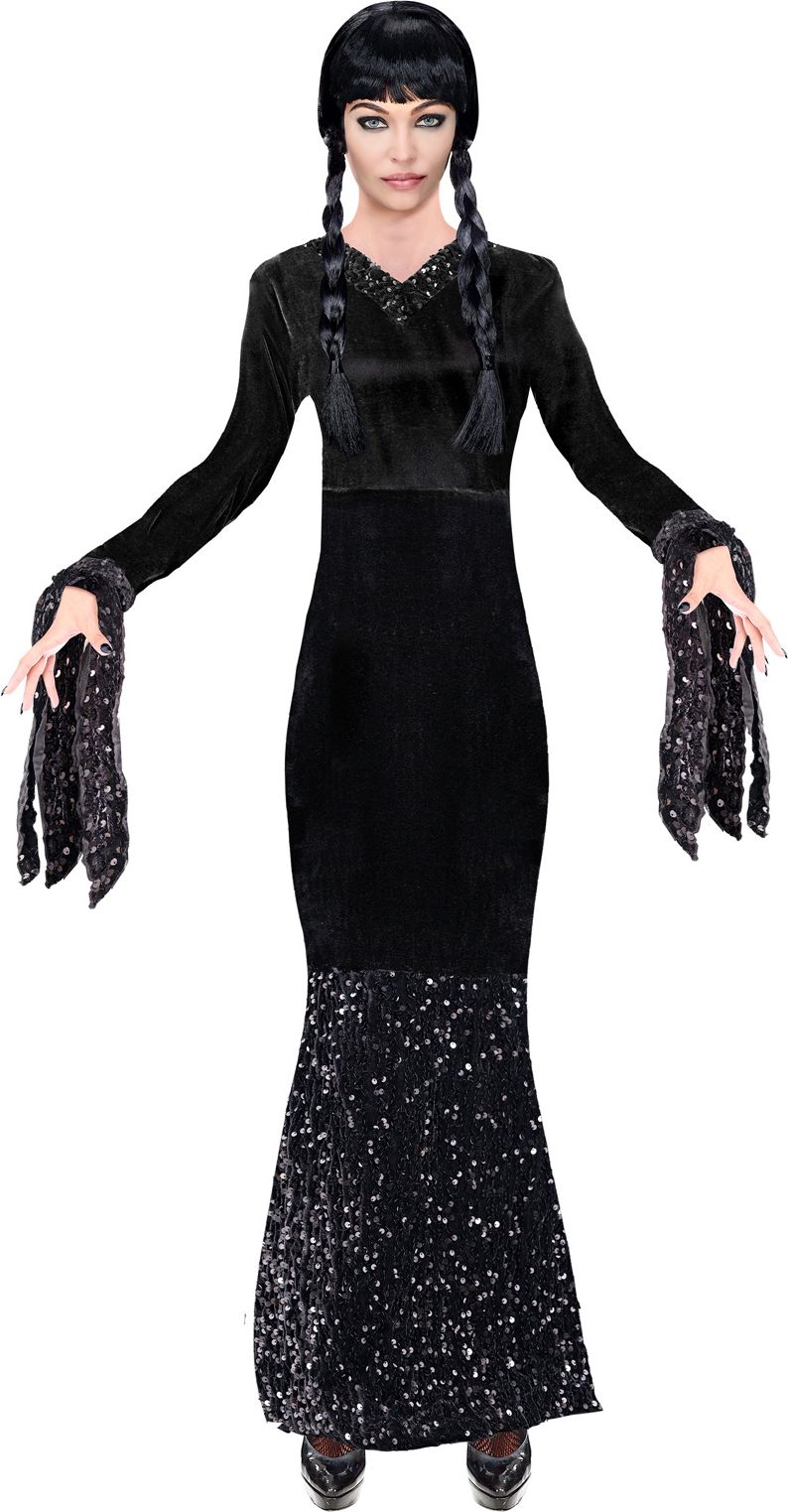 Wednesday Addams Family Jurk Dames Pailletten