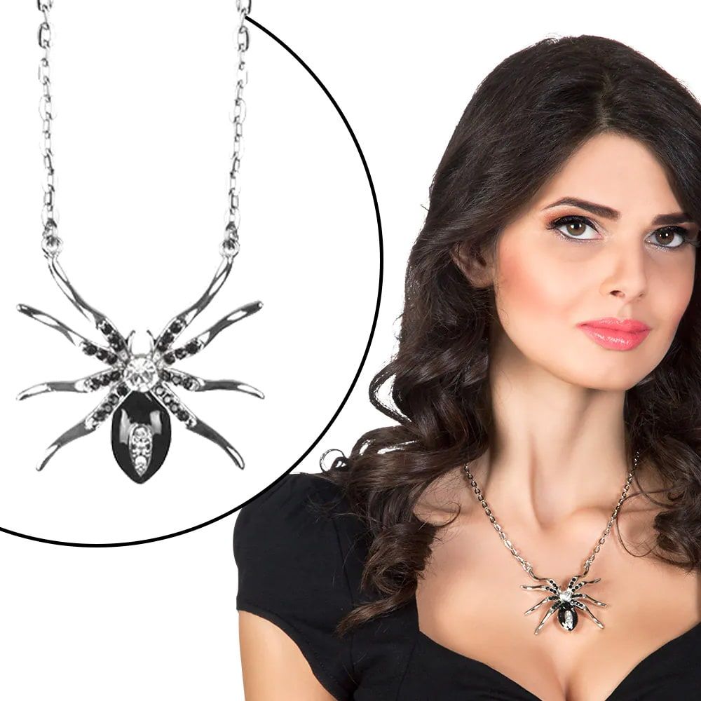 Weduw Spin Ketting met Diamanten