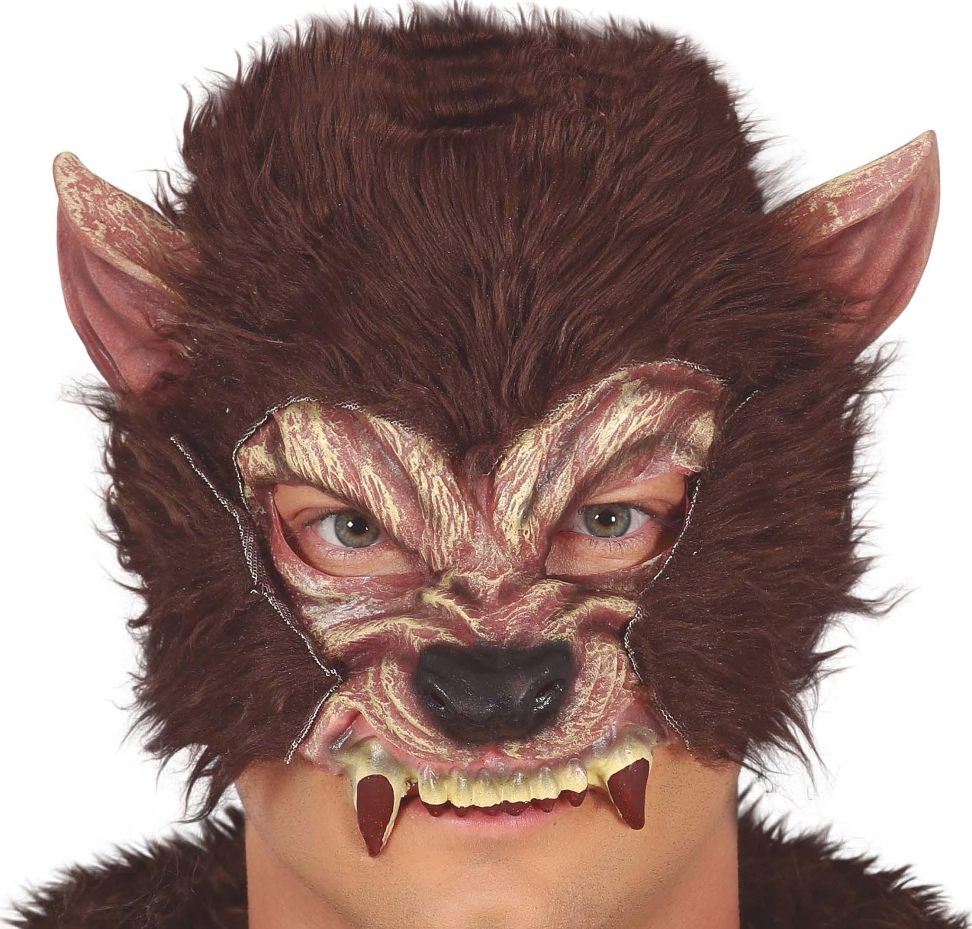 Weerwolf Half Masker met Tanden