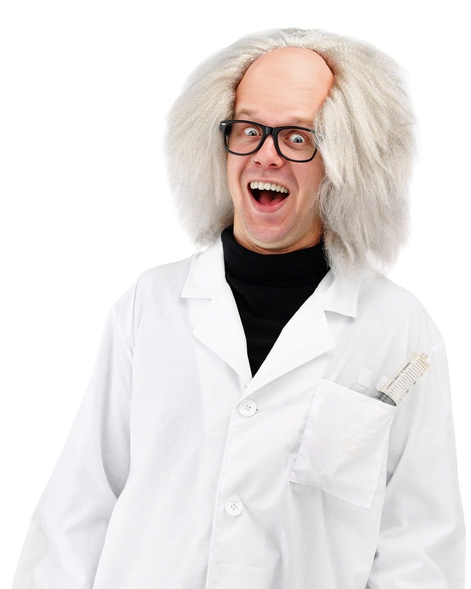 Wetenschapper Einstein Pruik