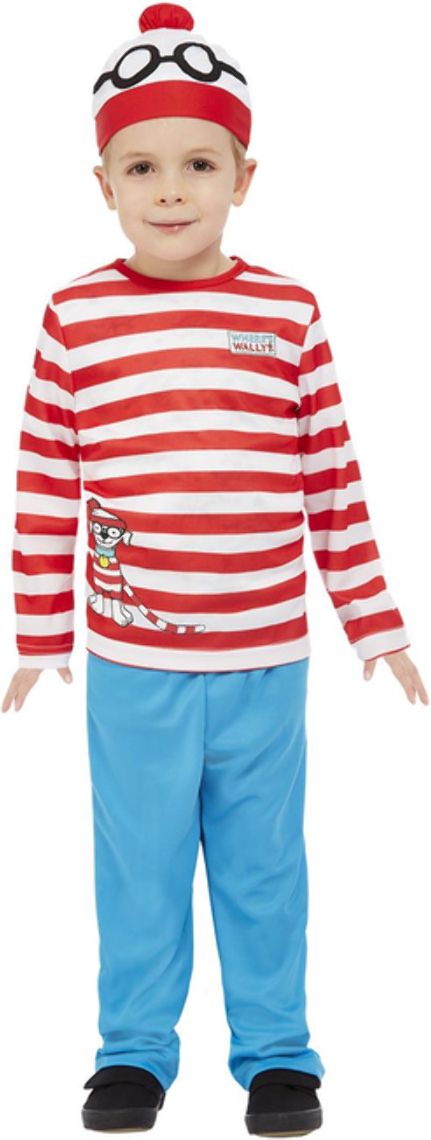 Where's Wally Jongens Kostuum Rood en Wit