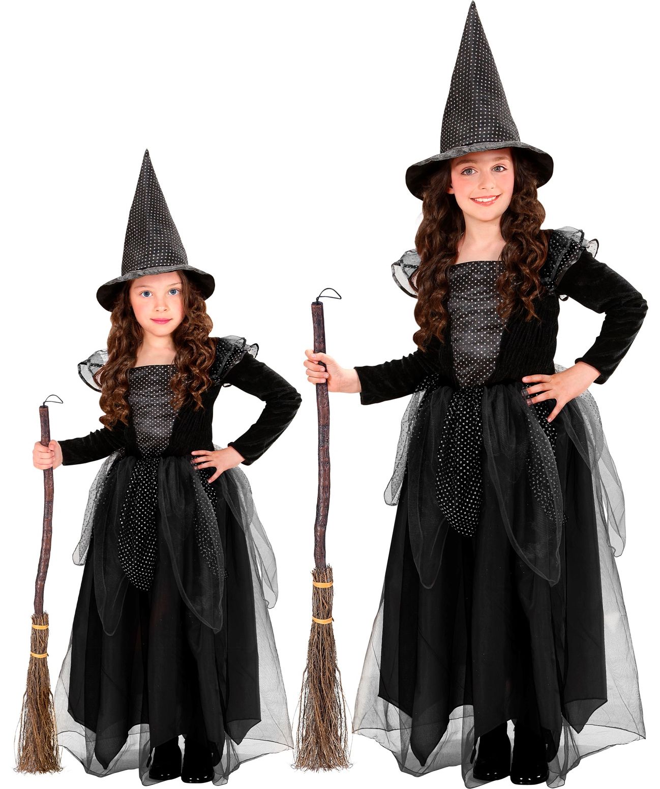 Wicca Zwarte Heks Jurk Kind