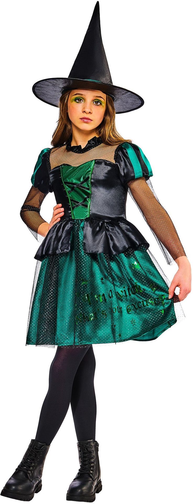 Wicked Witch Meisjes Kostuum Groen