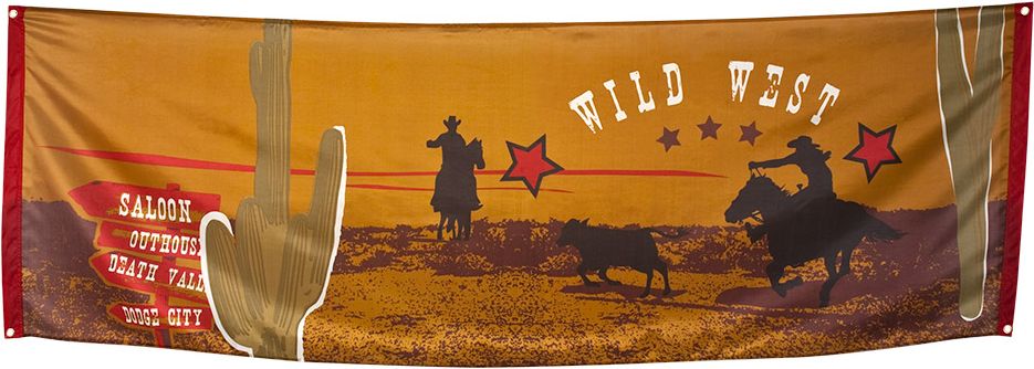 Wild west themaparty cowboy banner