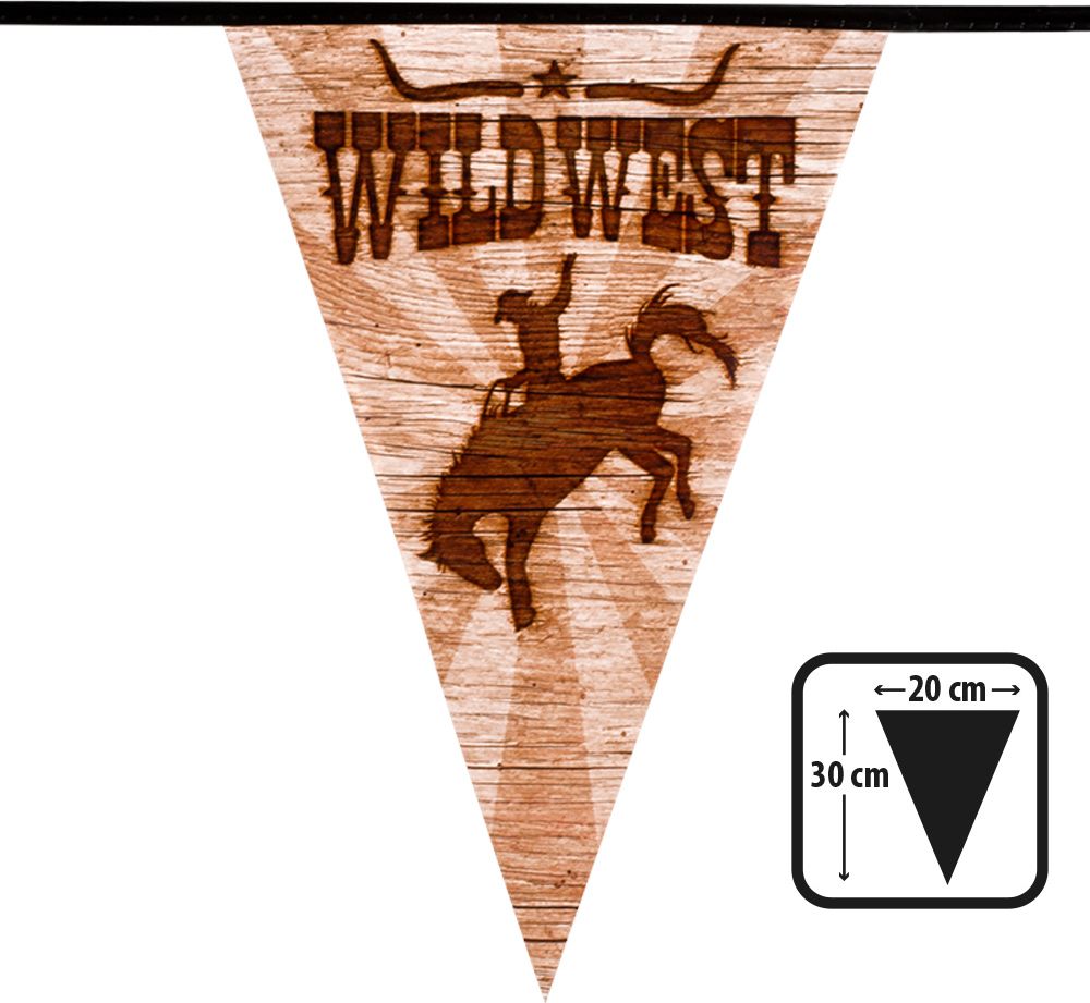 Wild west themaparty vlaggenlijn
