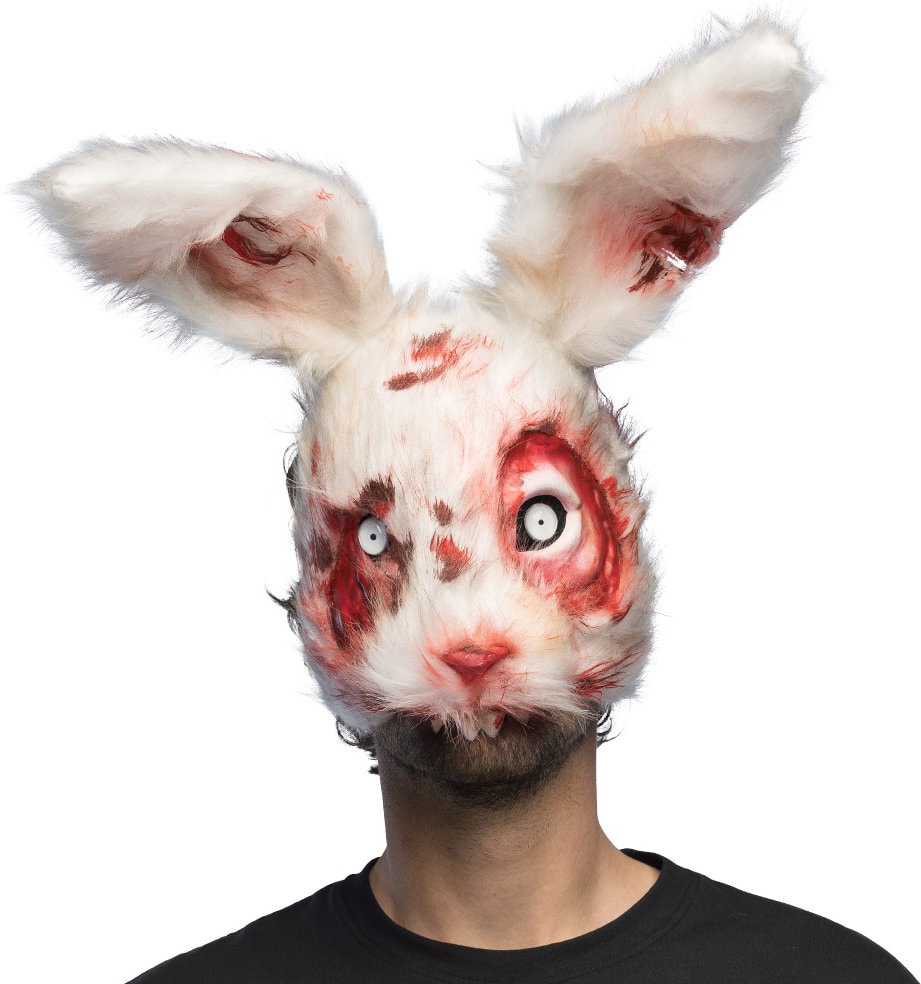 Wit Bloederig Konijn Masker Halloween