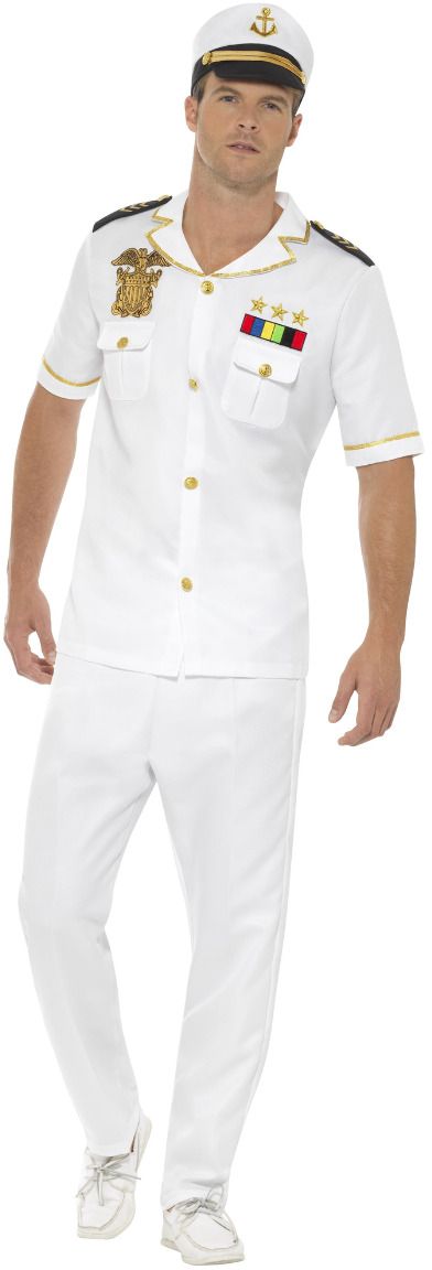 Wit Kapiteins Heren Kostuum