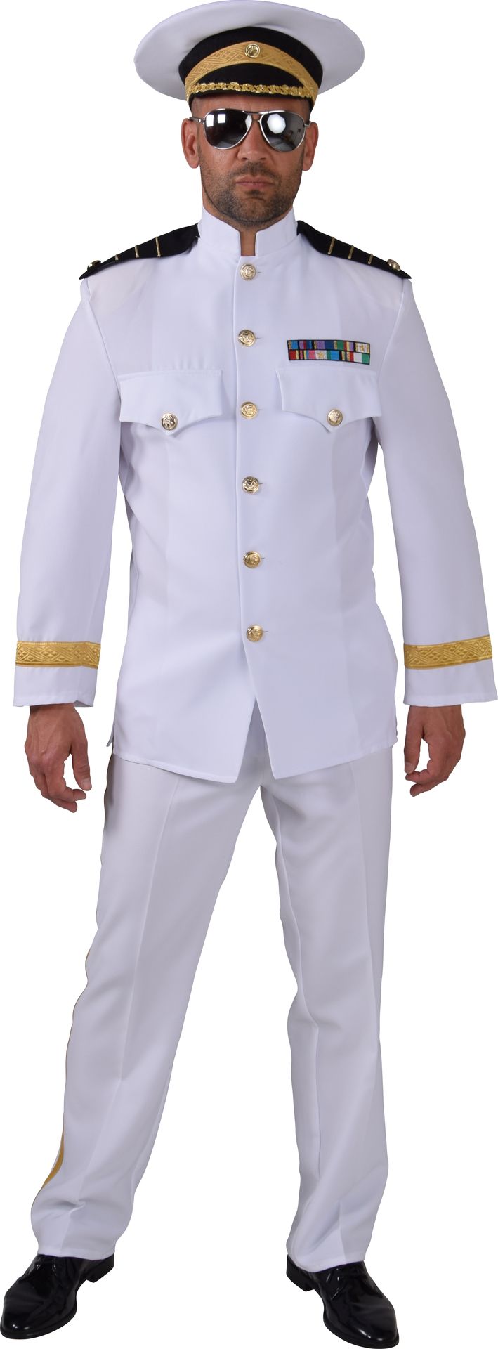 Wit Kapiteins Kostuum Heren