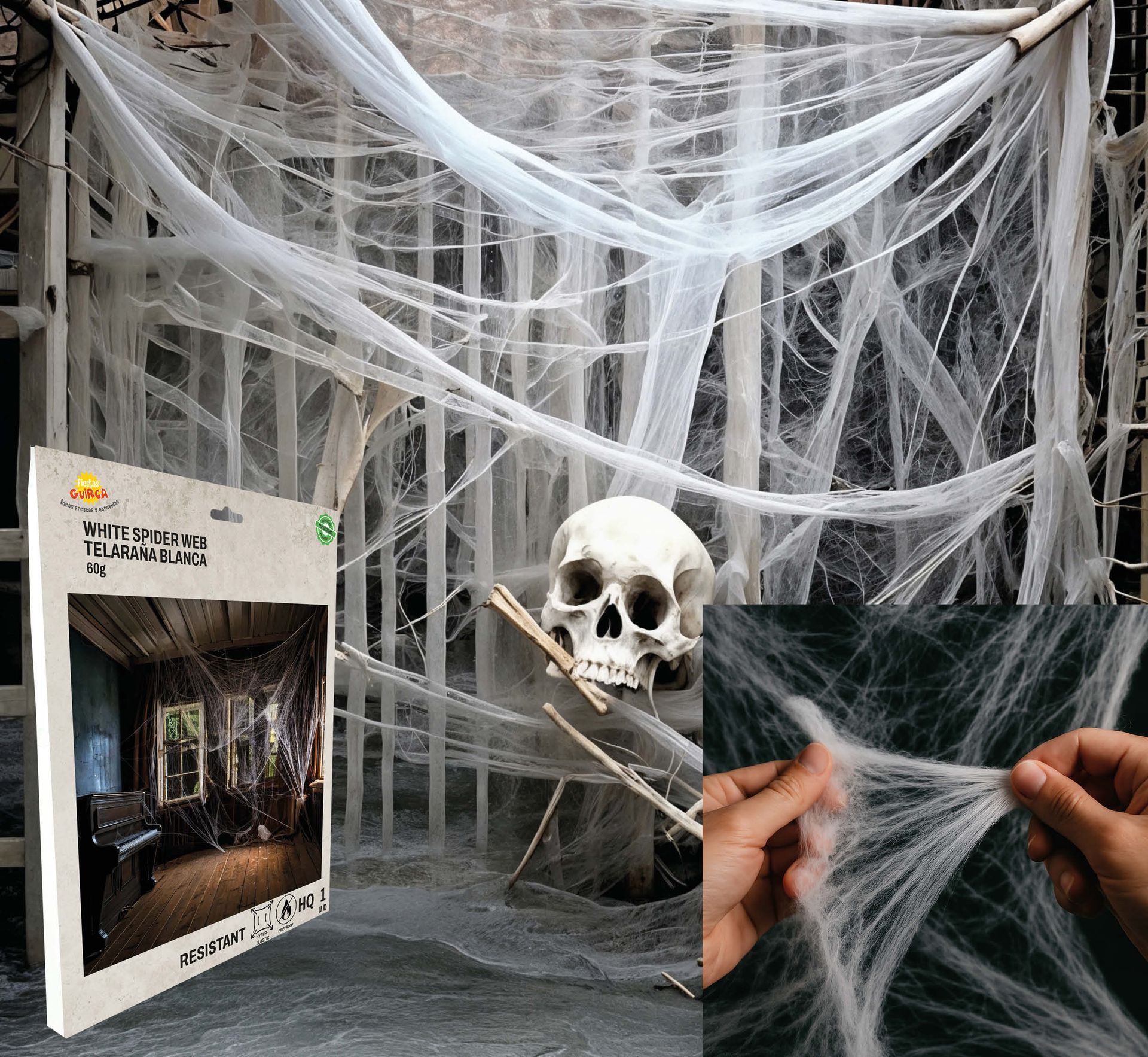 Wit Spinrag Halloween 60G