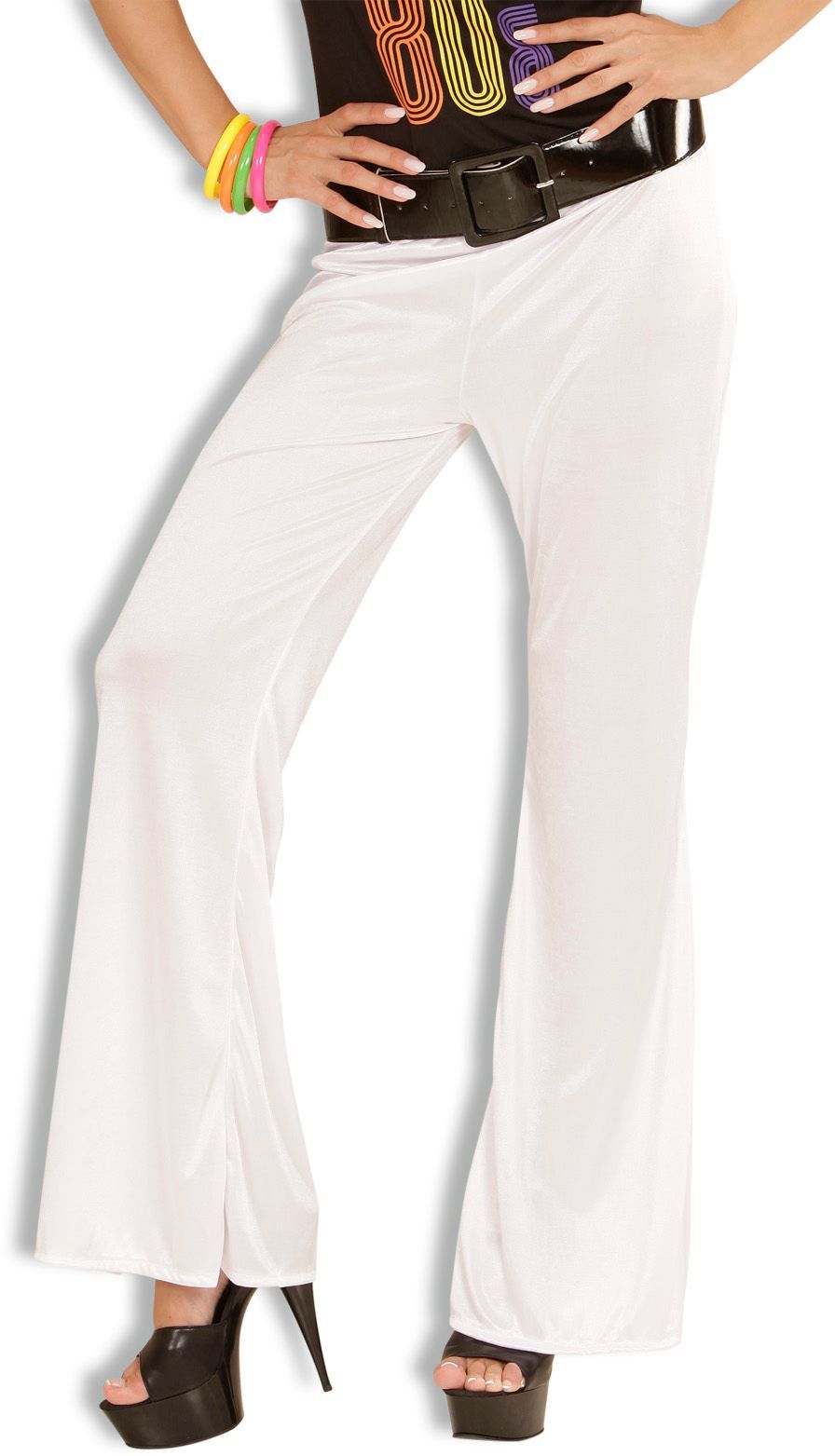Witte 70's Stretch Broek