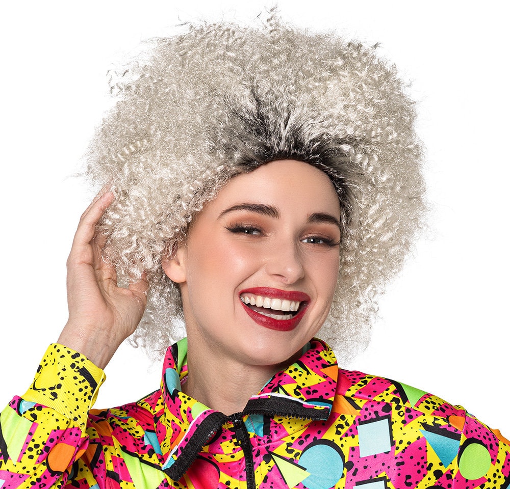Witte 80s Disco Pruik Dames