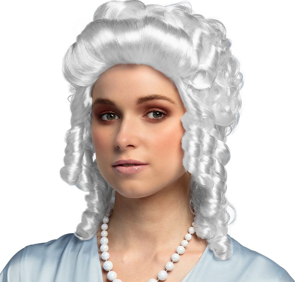 Witte Barok Krullen Pruik Vrouw