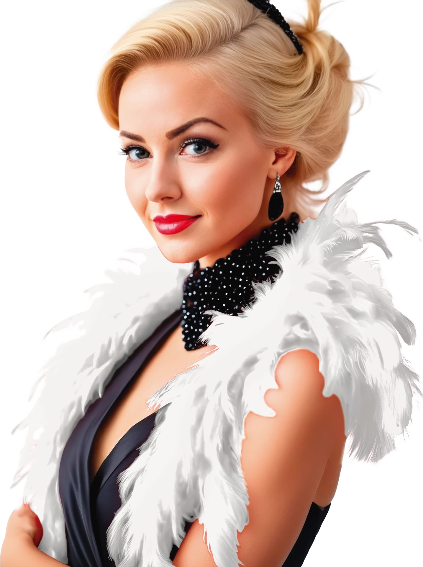 Witte Basic Veren Boa