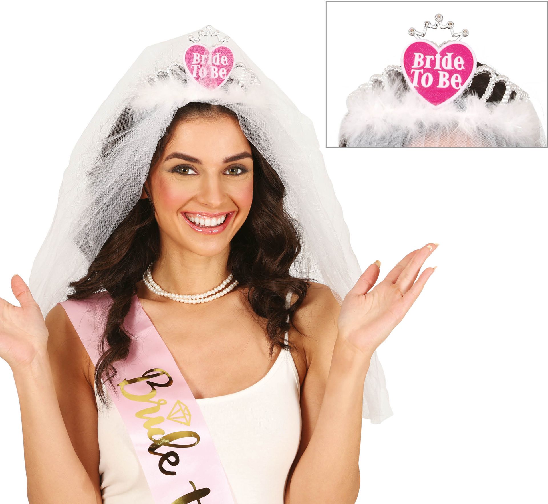 Witte Bruids Tiara Bride To Be