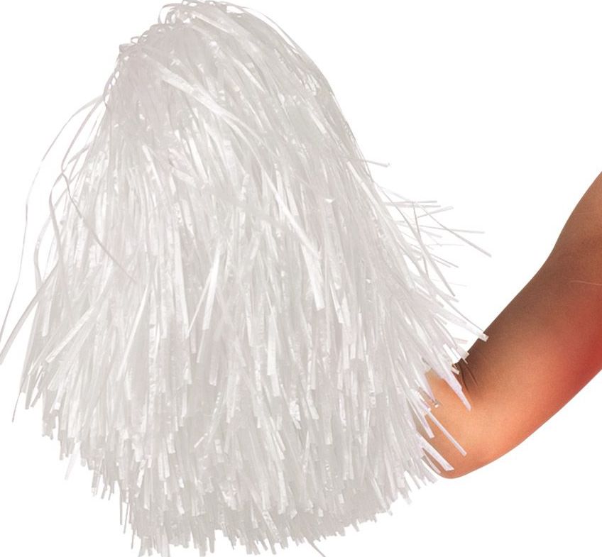 Witte Cheerball Pom Pom