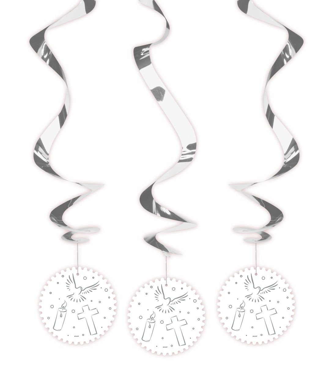 Witte Communie Swirl Decoratie