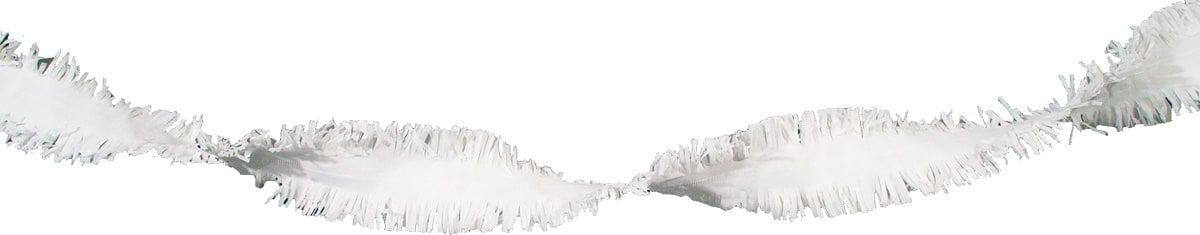 Witte crepe papier slinger 24 meter