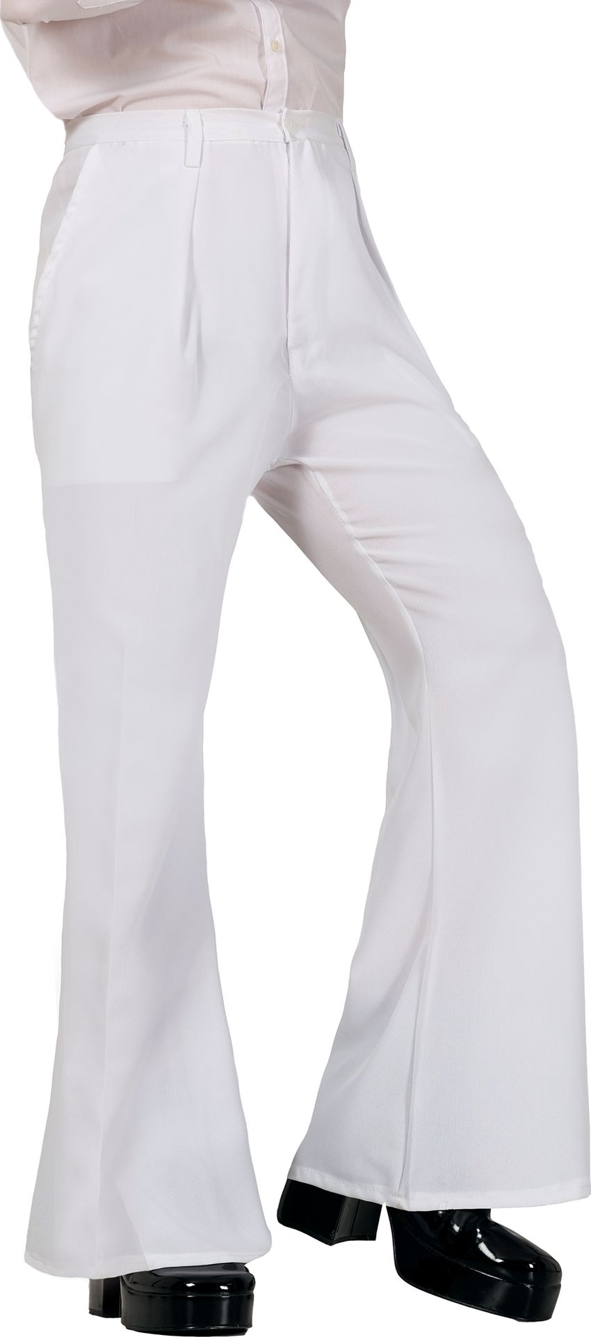 Witte Disco Broek 70's Stijl
