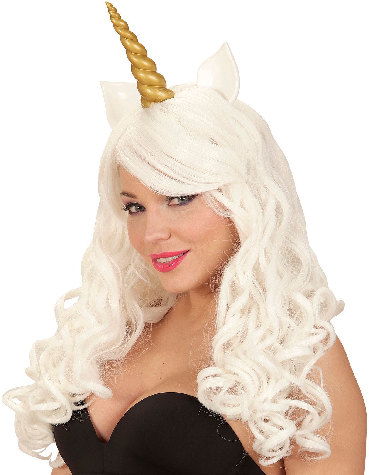 Witte Eenhoorn Pruik