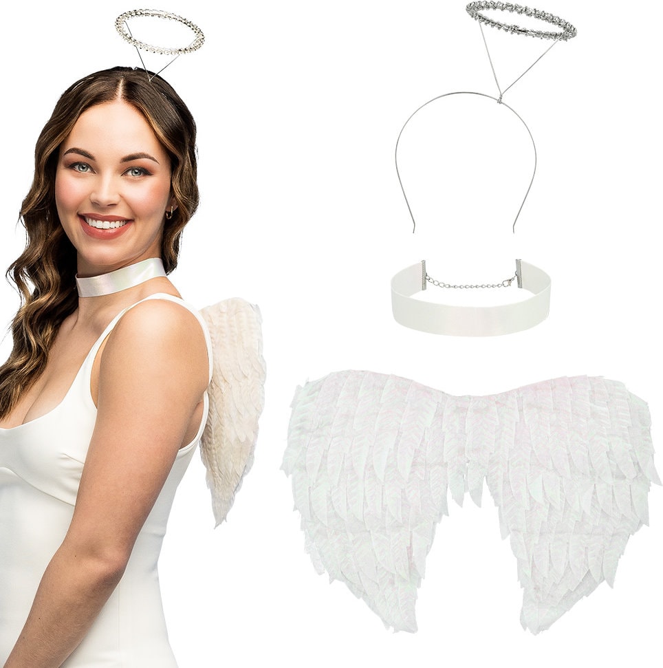 Witte Engel Gabriella Dames Accessoireset