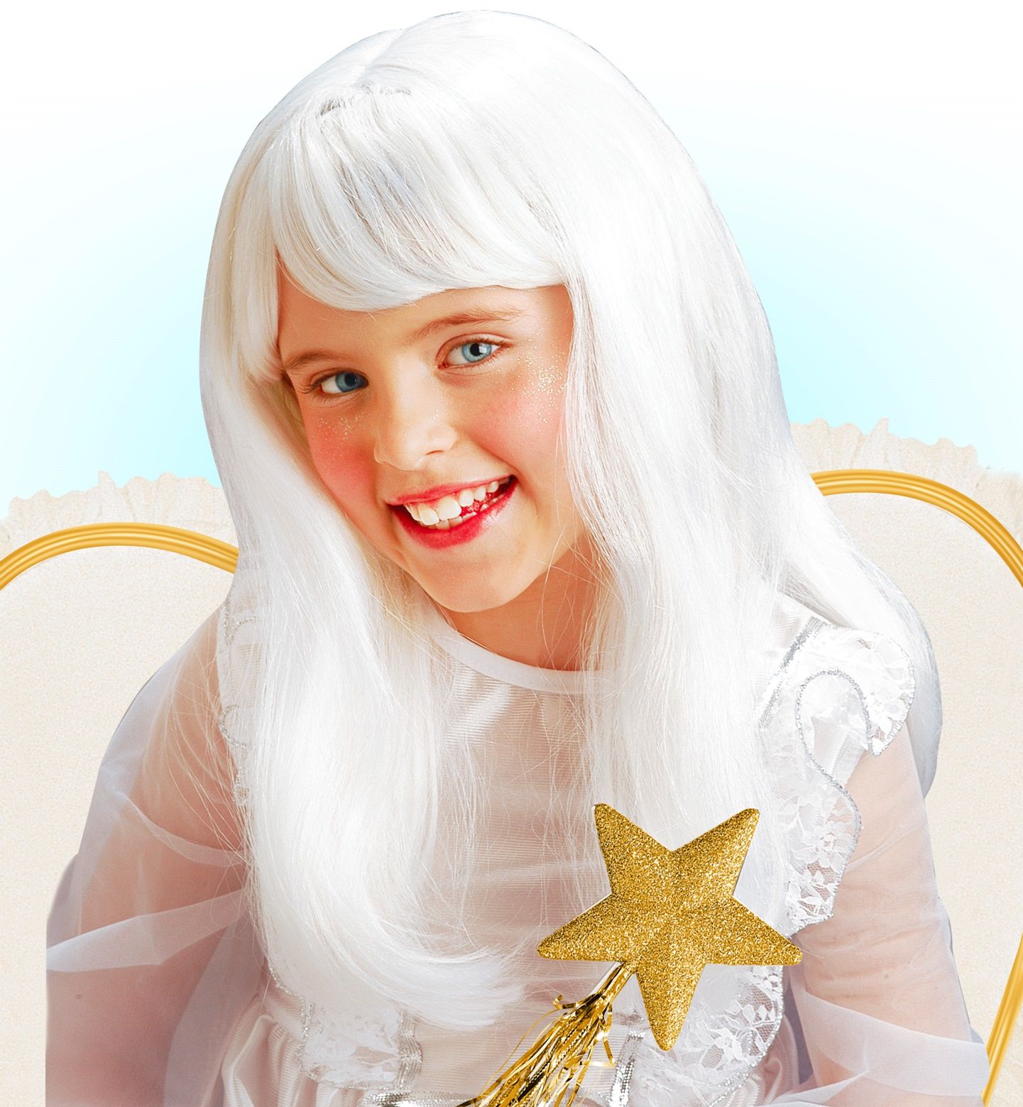 Witte Engel Pruik Kind