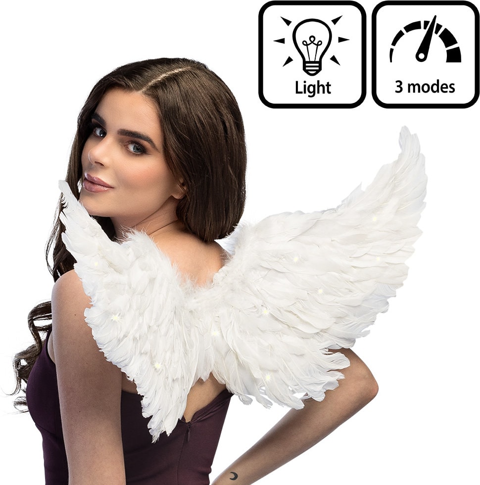 Witte Engelenvleugels met LED