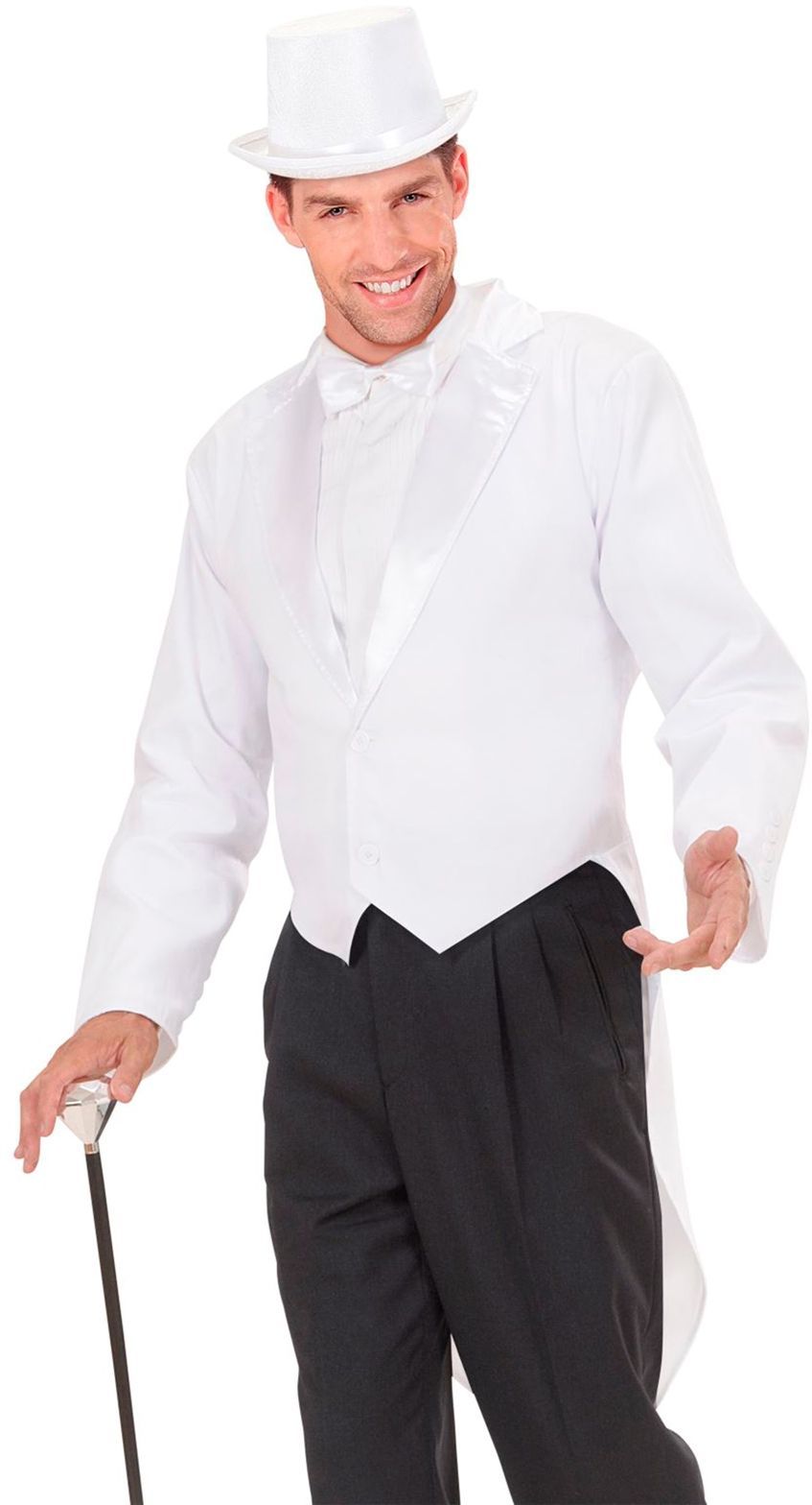 Witte Frackjas Man met Kraag