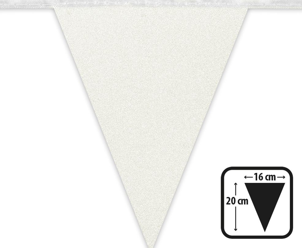 Witte Glitter Vlaggenlijn Karton