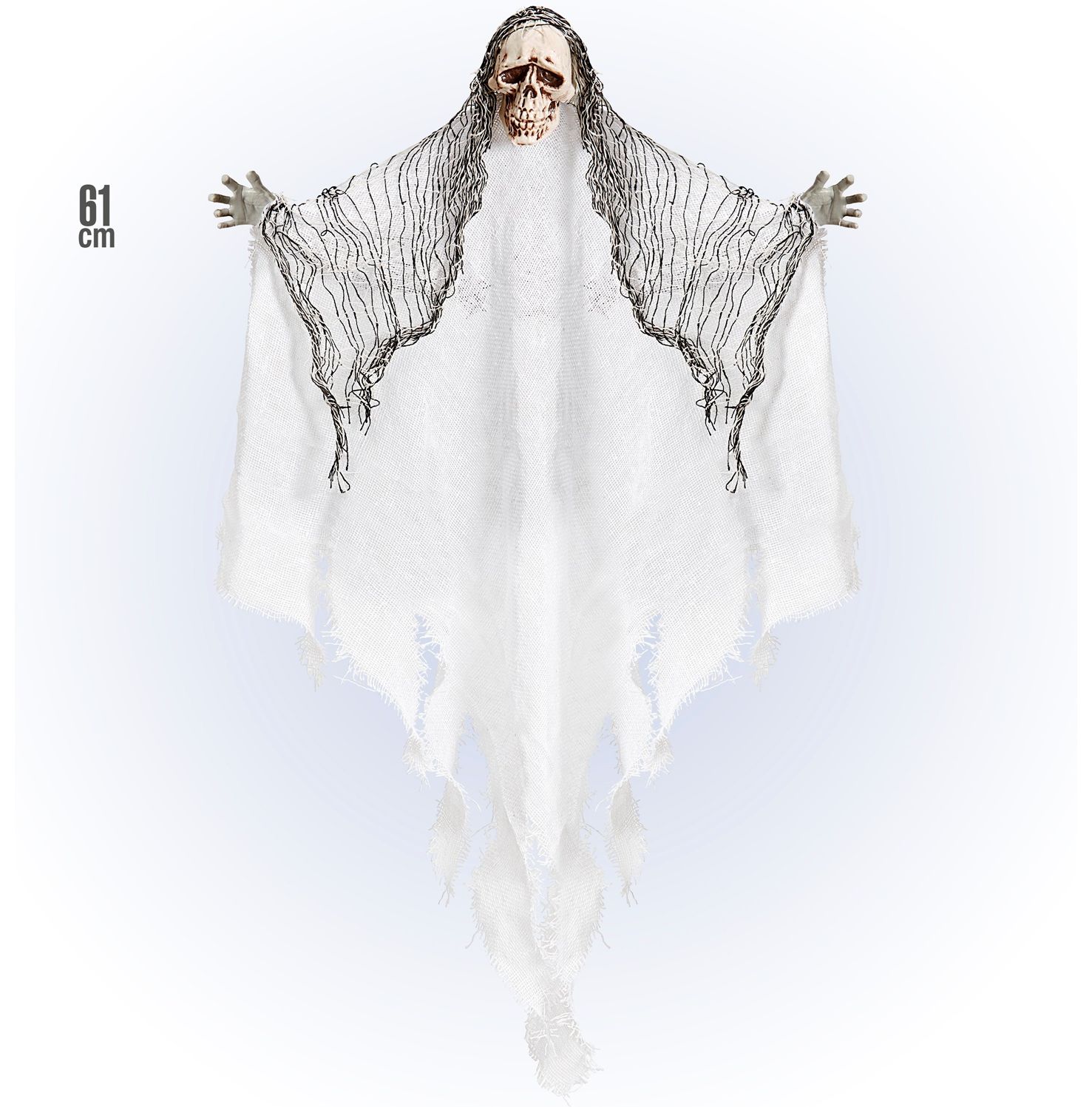 Witte grim reaper decoratie halloween