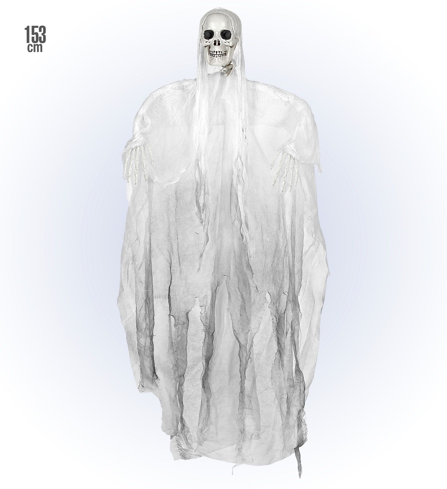 Witte Grim Reaper Decoratie 153cm