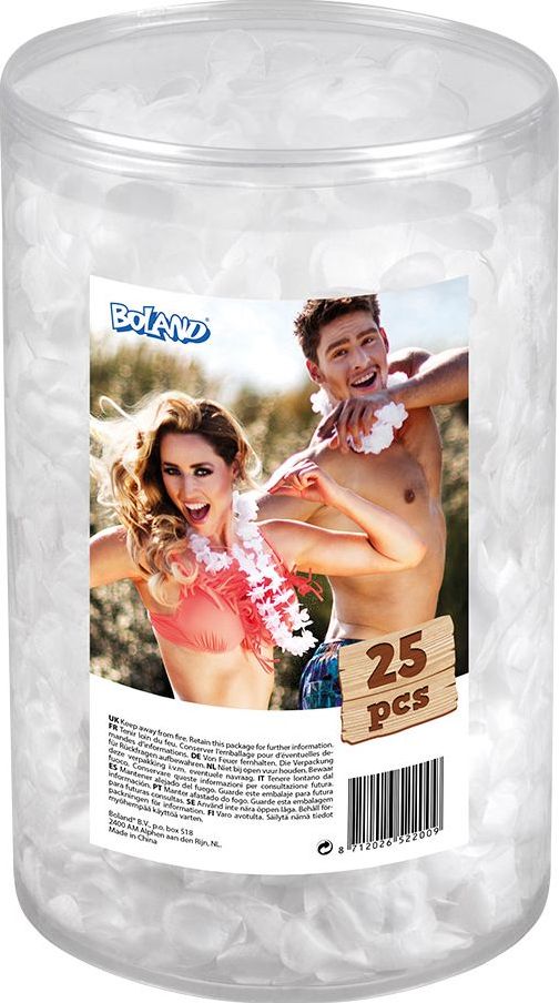 Witte Hawaii Kransen 25 Stuks