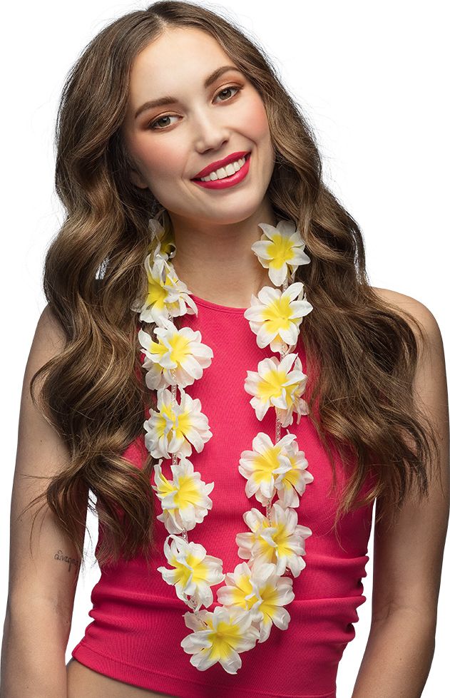 Witte Hibiscus Hawaiikrans