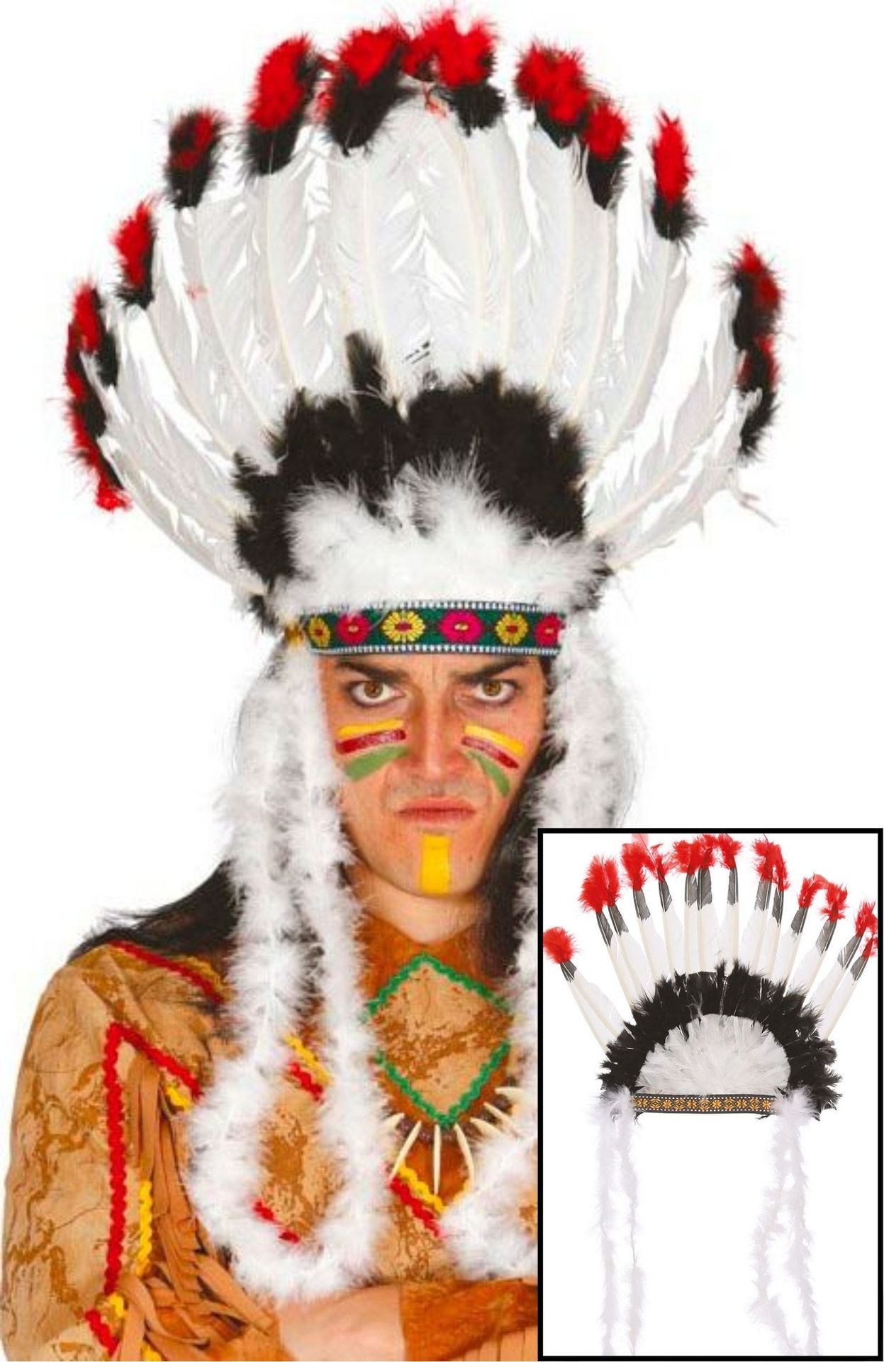 Witte Indianen Hoofdtooi