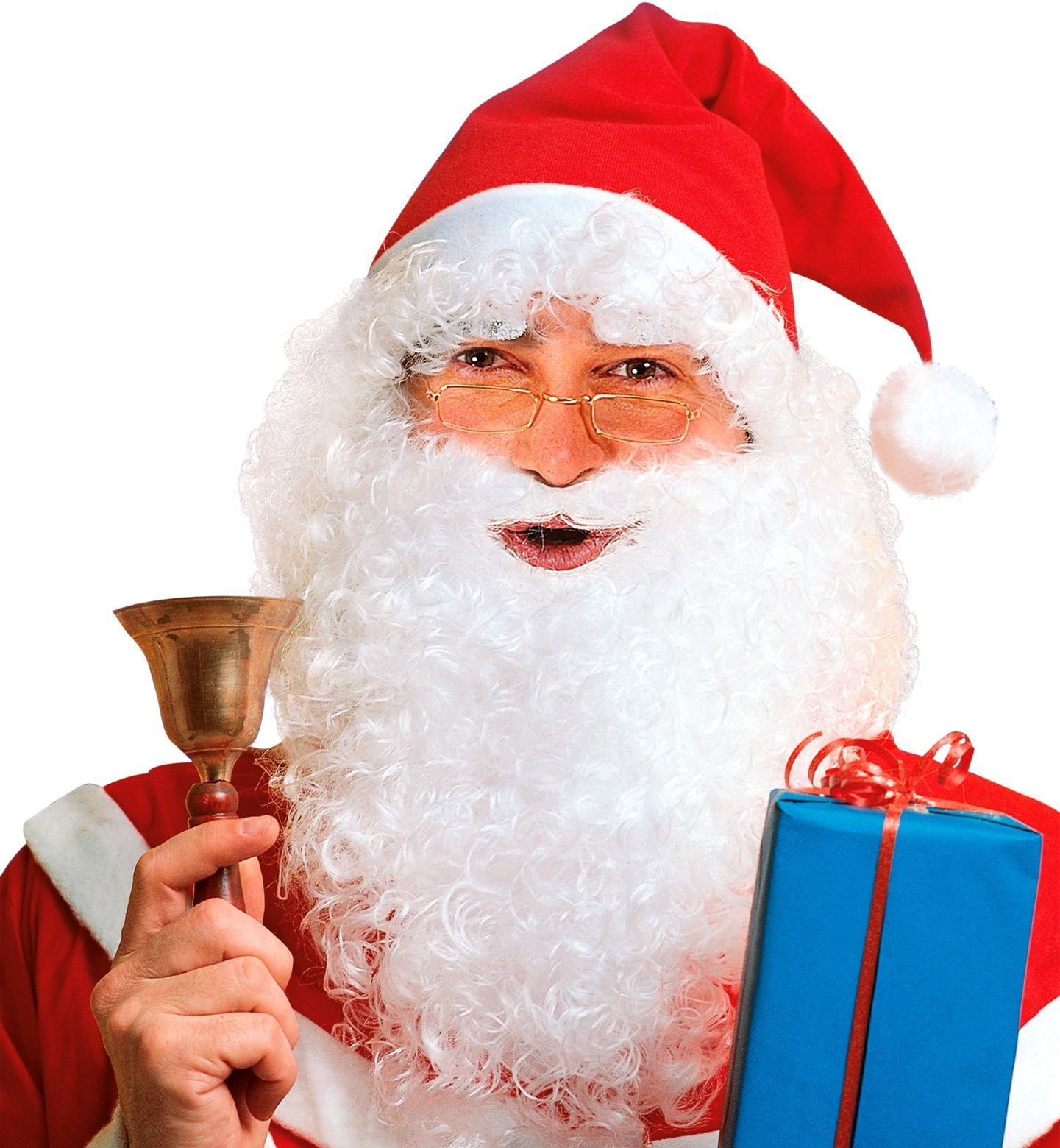 Witte Kerstman Pruikenset