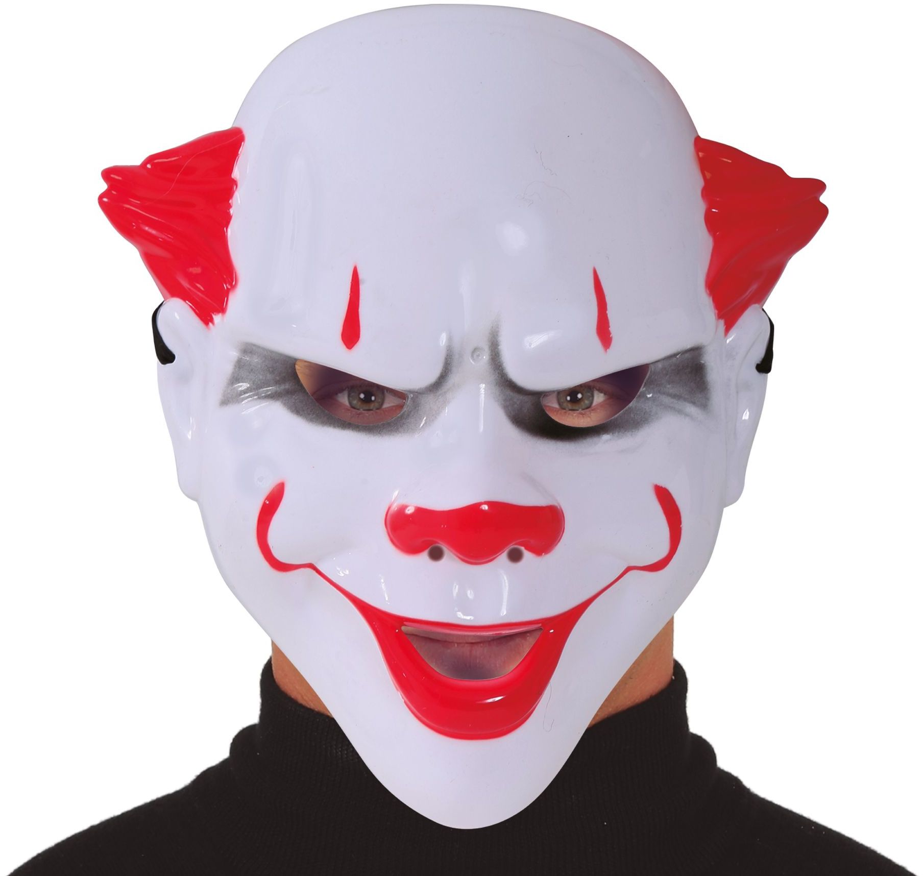 Witte killerclown masker
