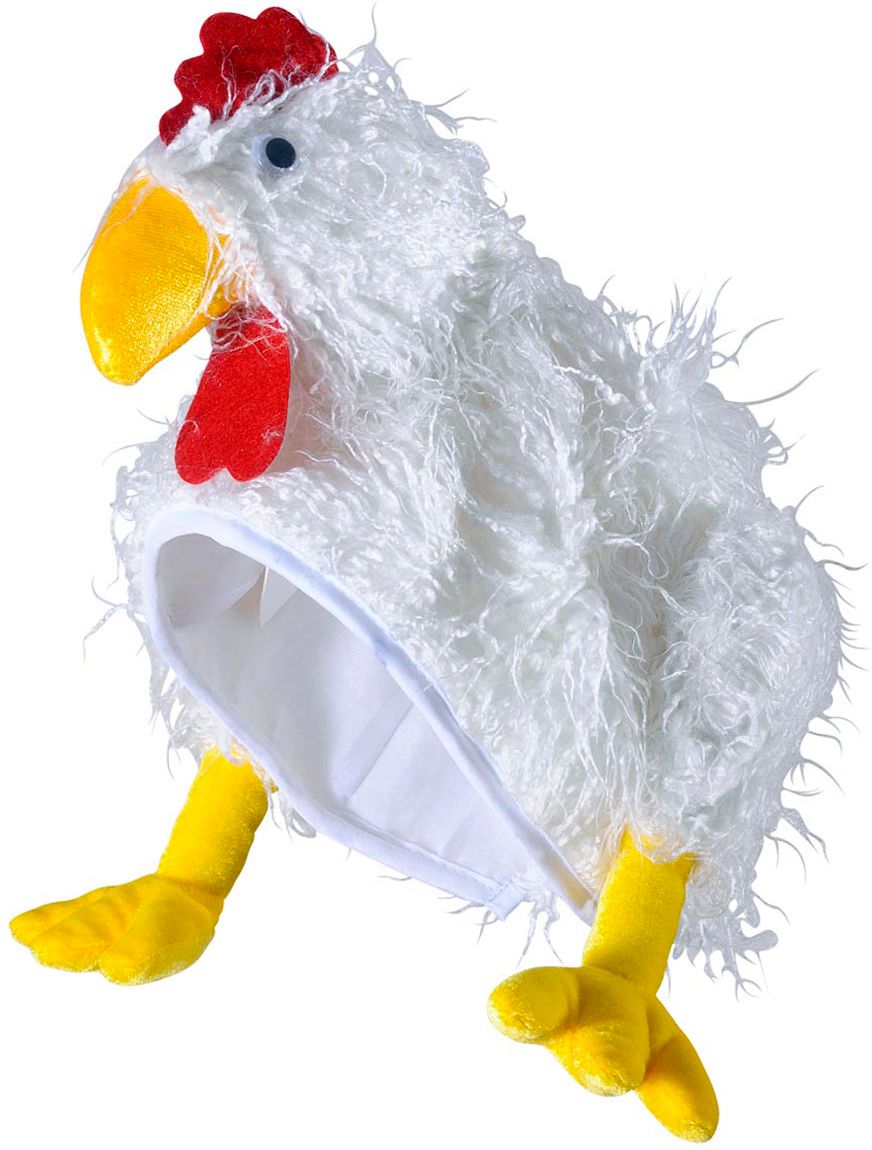 Witte kippen muts Carnavalskleding.nl