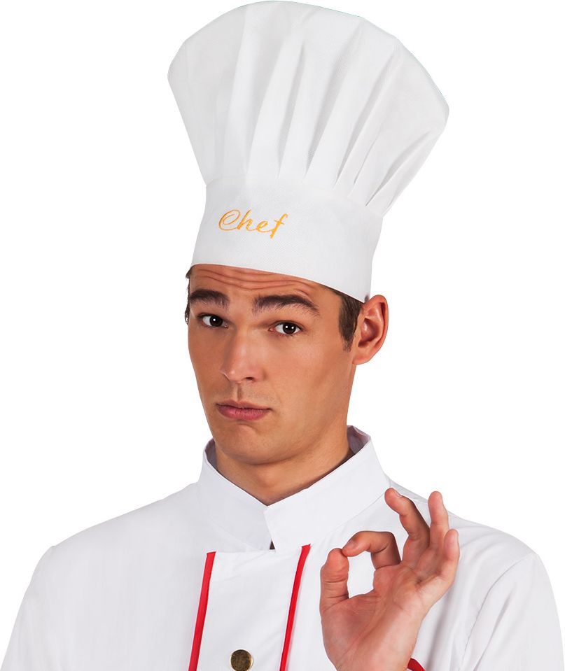 Witte kokmuts chef kok