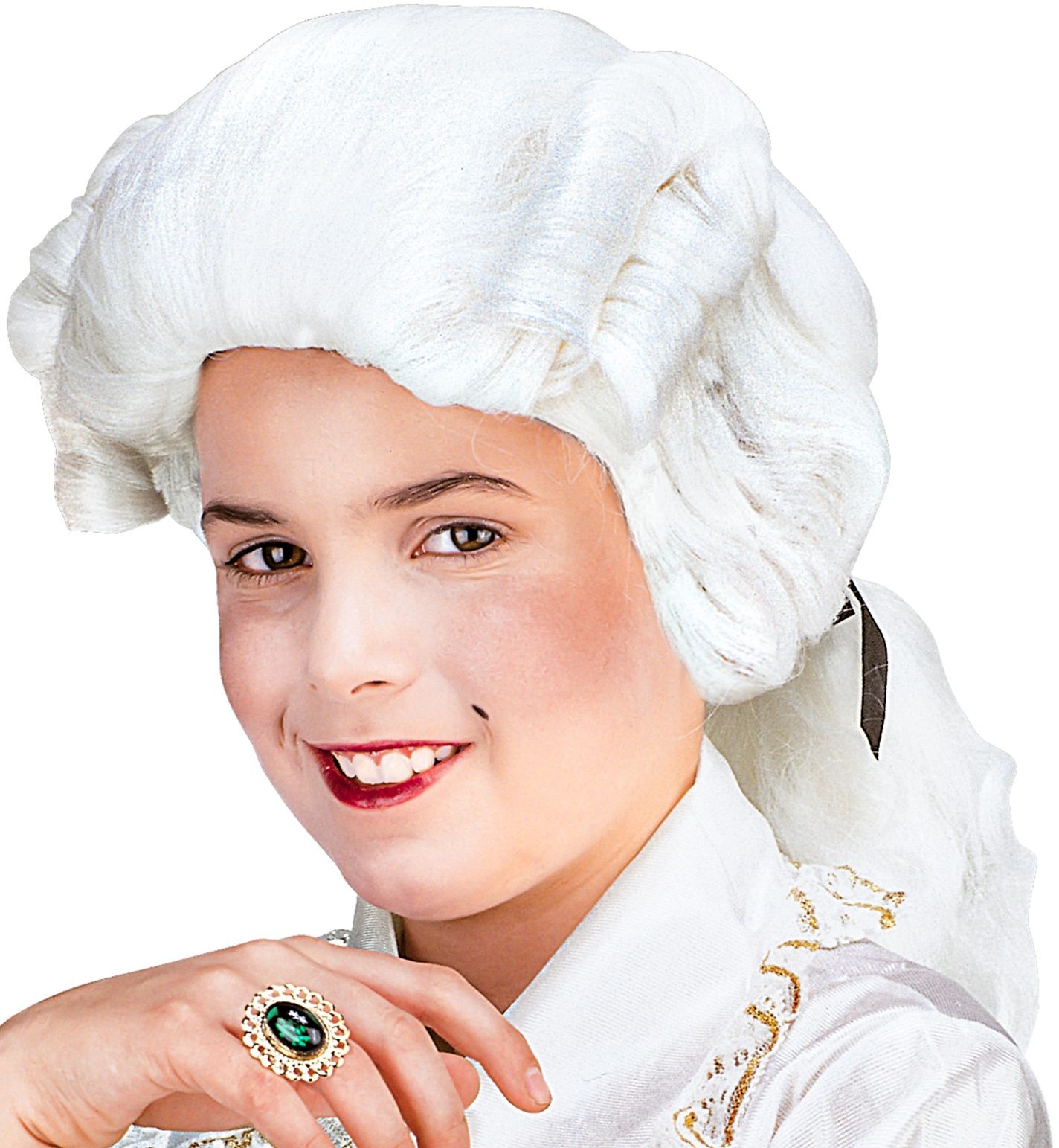 Witte Koloniale Jongens Pruik