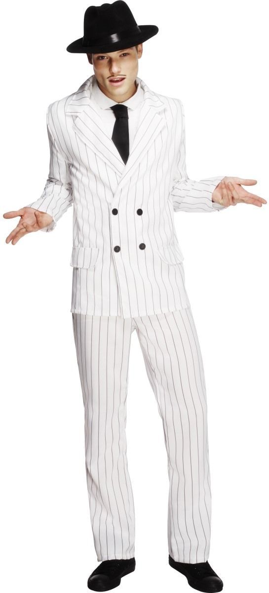 Witte Maffia Gangster Kostuum