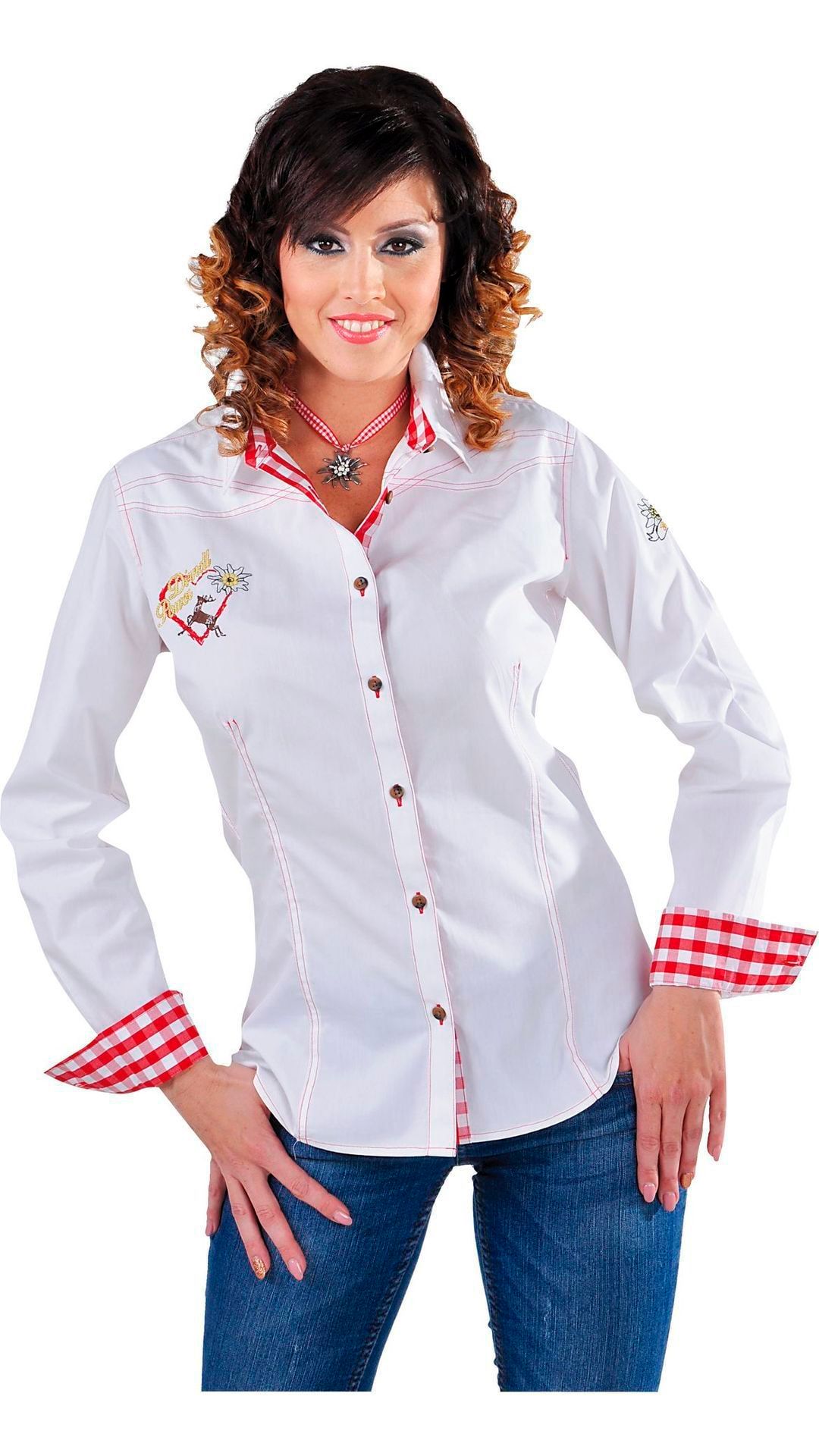 Witte Oktoberfest Blouse Vrouw