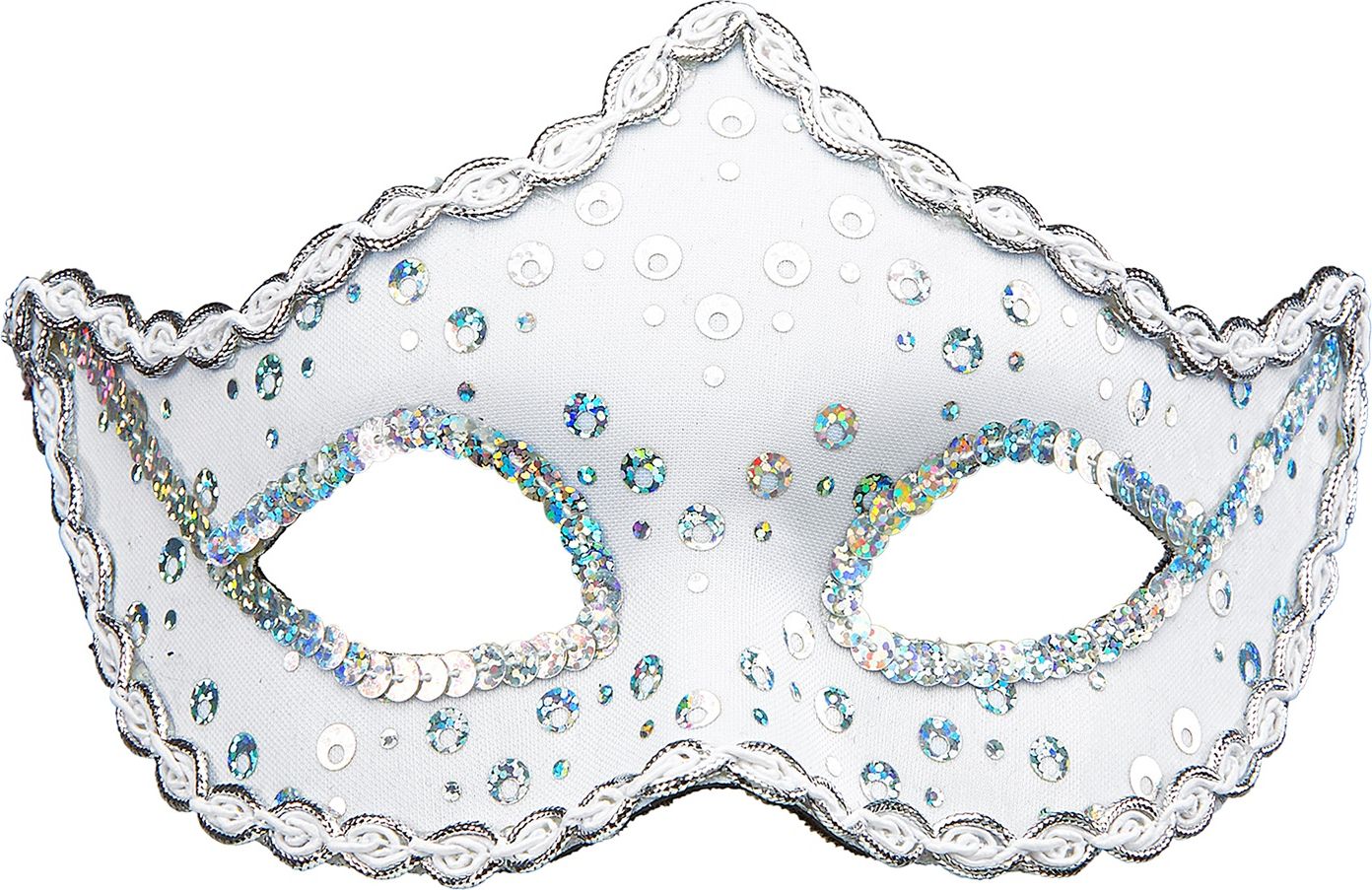 Witte Pailletten Rialto Oogmasker
