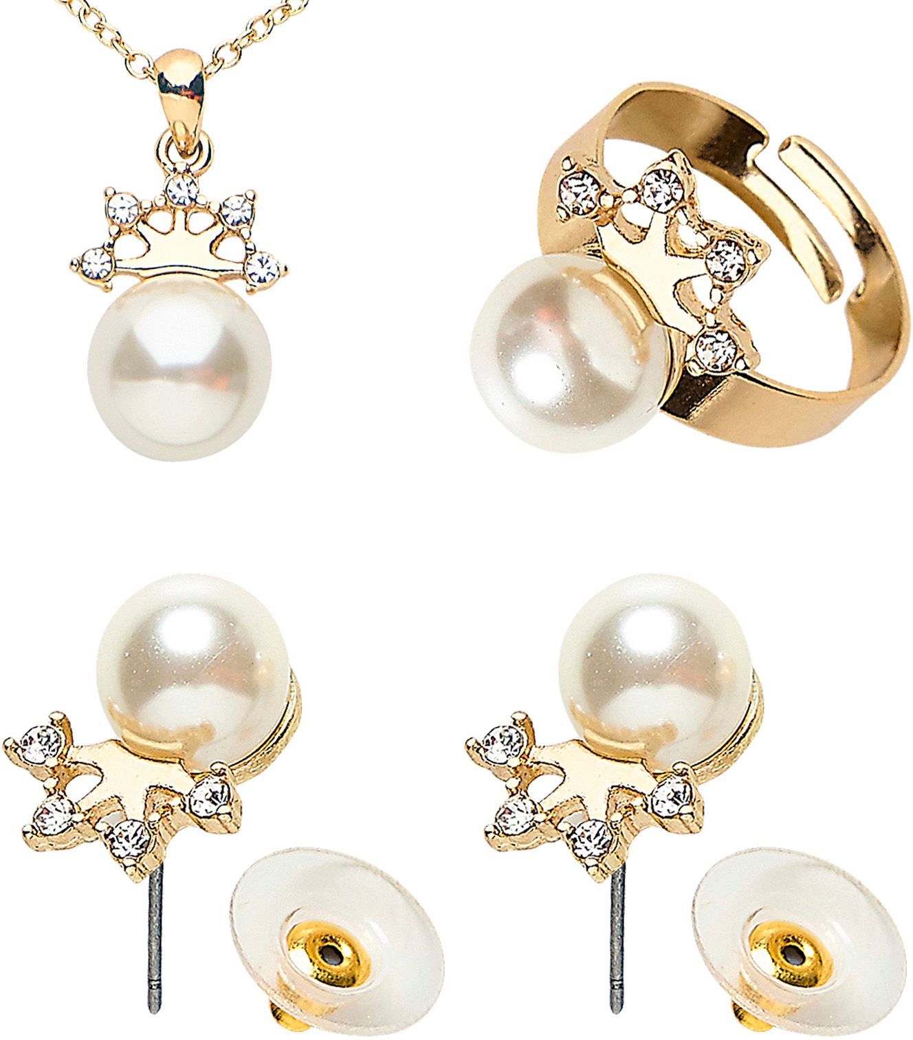 Witte Parel Sieraden Set