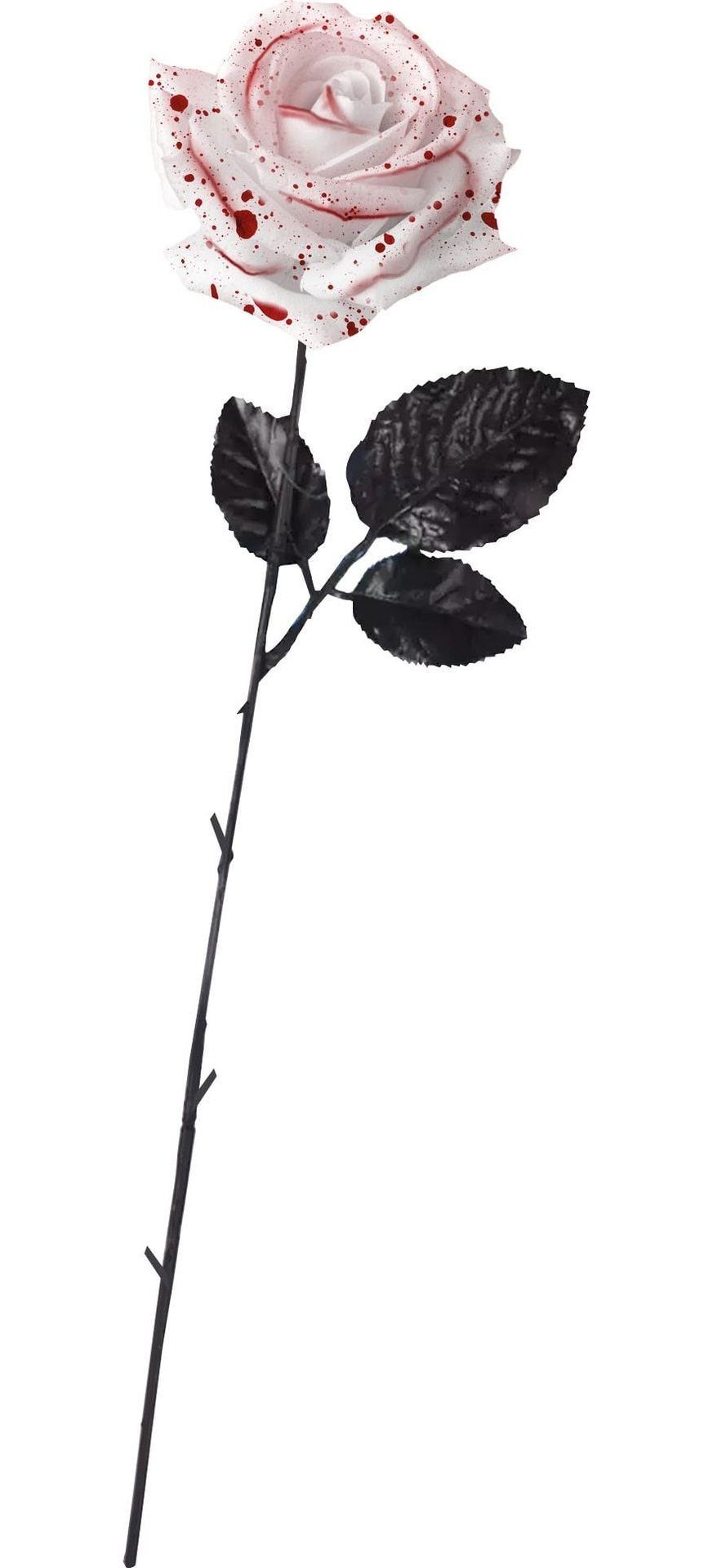 Witte Roos met Bloedvlekken Halloween