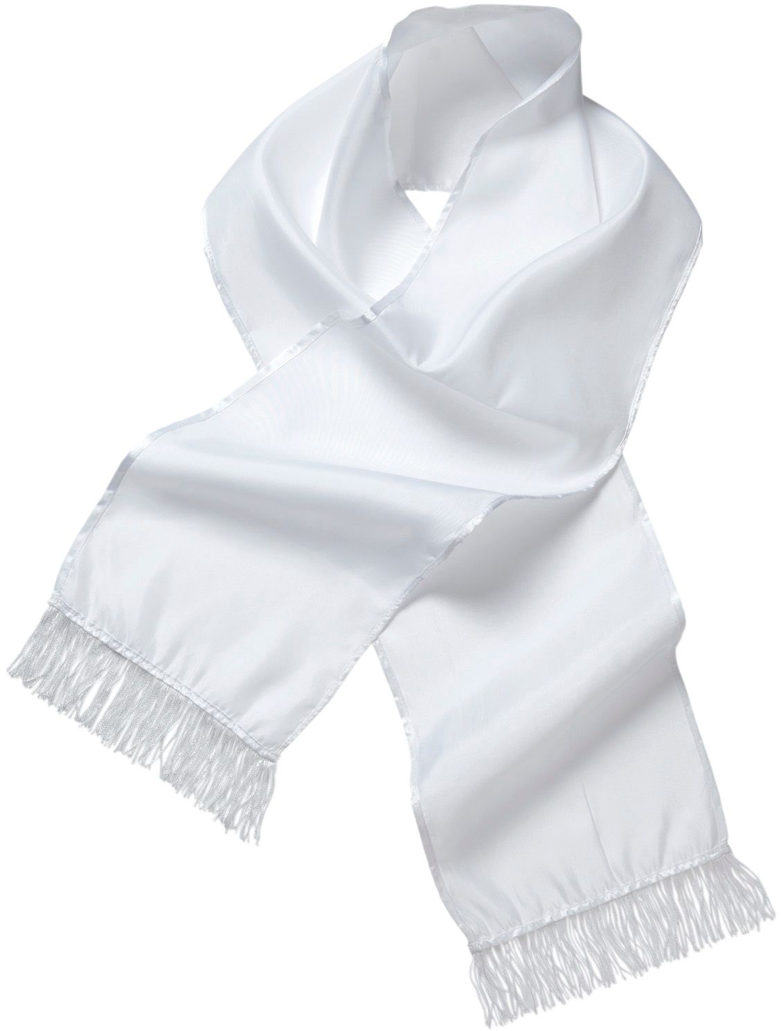 Witte satijnen sjaal