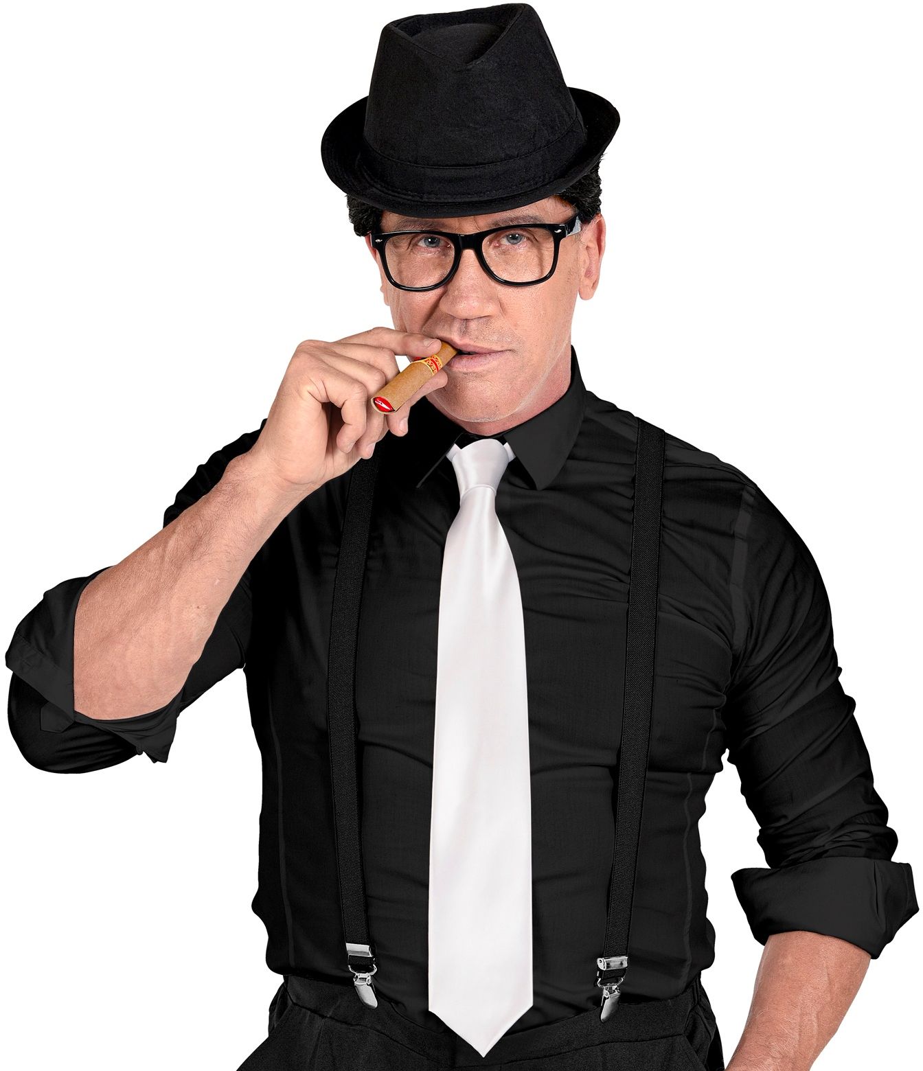 Witte Satijnen Stropdas