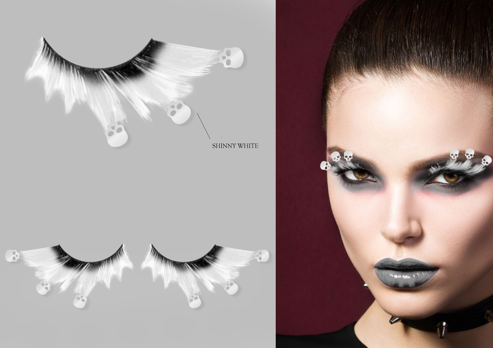 Witte Skeletten Wimpers
